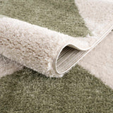 Arilla Green Washable Diamond Area Rug - Ornate Home