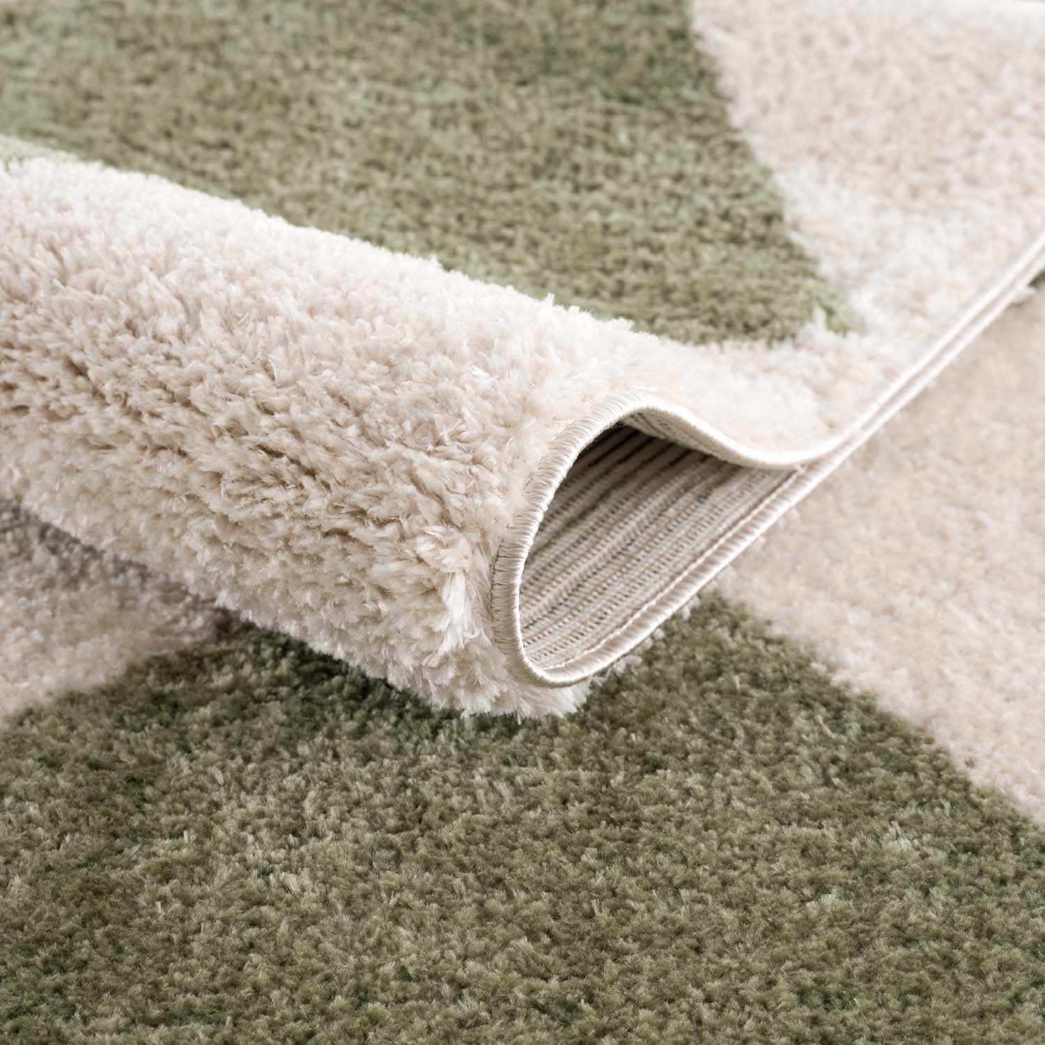 Arilla Green Washable Diamond Area Rug - Ornate Home