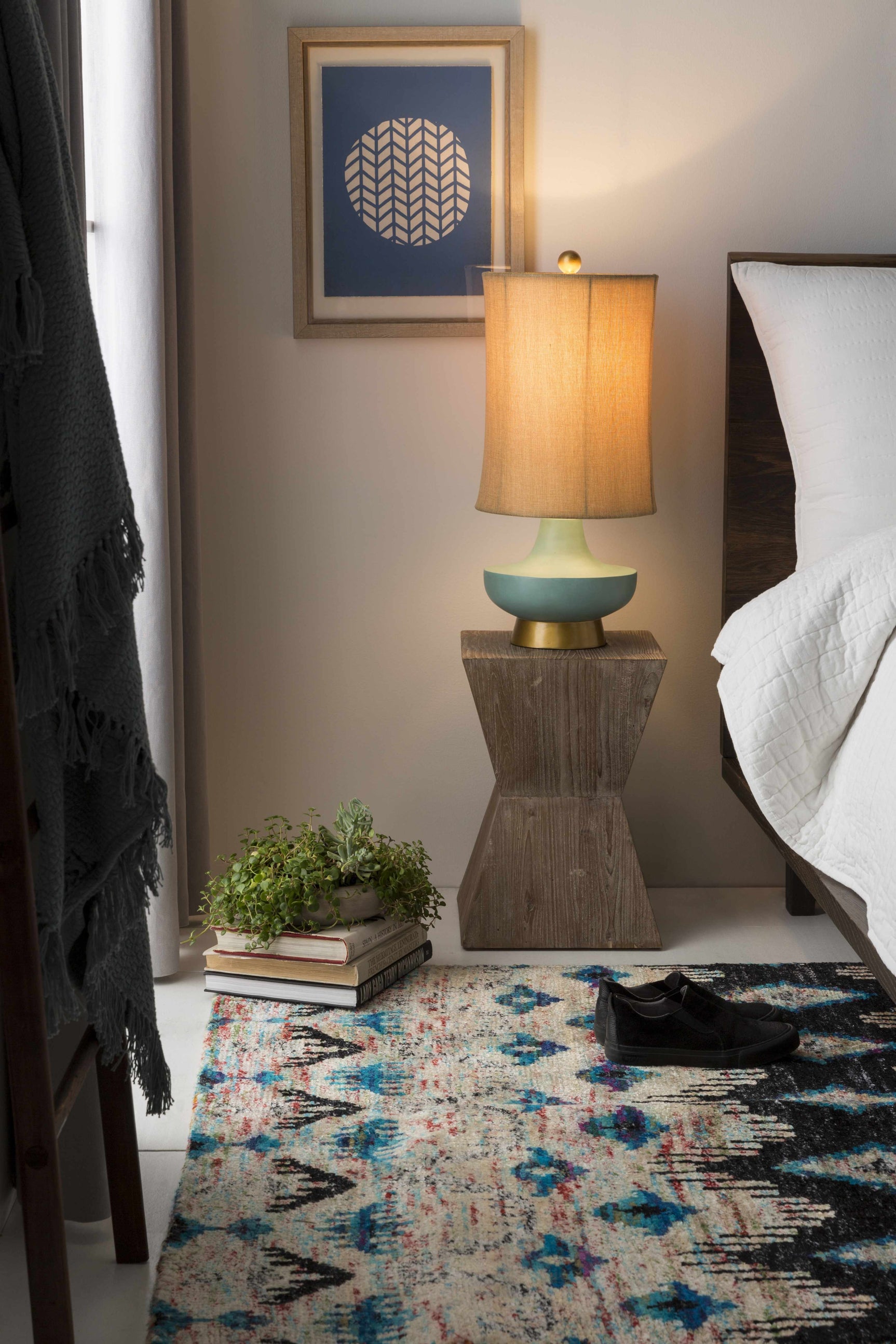 Aringay Aqua Textured Table Lamp - Ornate Home