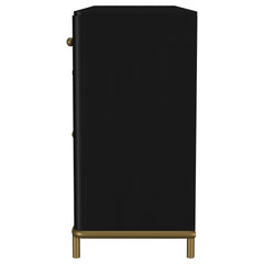 Arini Black 2-drawer Cane Door Dining Sideboard Server - Ornate Home
