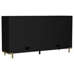 Arini Black 2-drawer Cane Door Dining Sideboard Server - Ornate Home