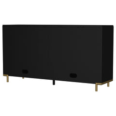 Arini Black 2-drawer Cane Door Dining Sideboard Server - Ornate Home