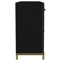Arini Black 2-drawer Cane Door Dining Sideboard Server - Ornate Home