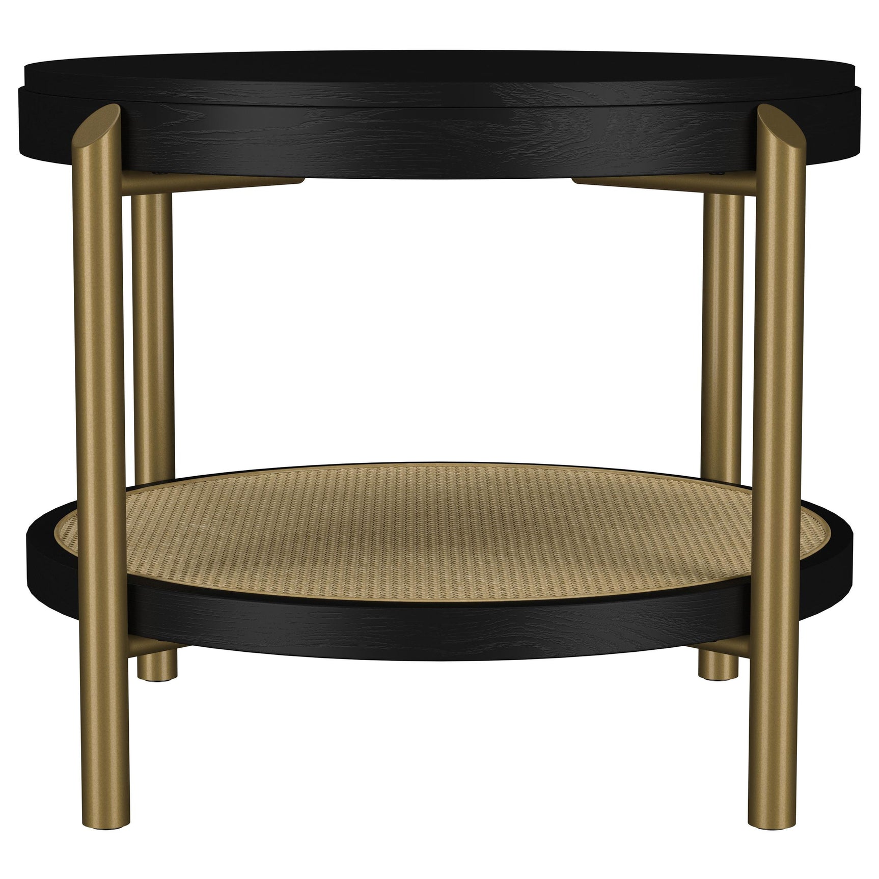 Arini Black 2-piece Round Coffee and End Table Set - Ornate Home