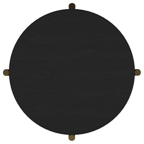 Arini Black 2-piece Round Coffee and End Table Set - Ornate Home