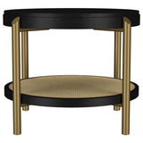 Arini Black 3-piece Round Coffee and End Table Set - Ornate Home