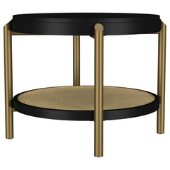 Arini Black 3-piece Round Coffee and End Table Set - Ornate Home