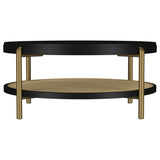 Arini Black 3-piece Round Coffee and End Table Set - Ornate Home