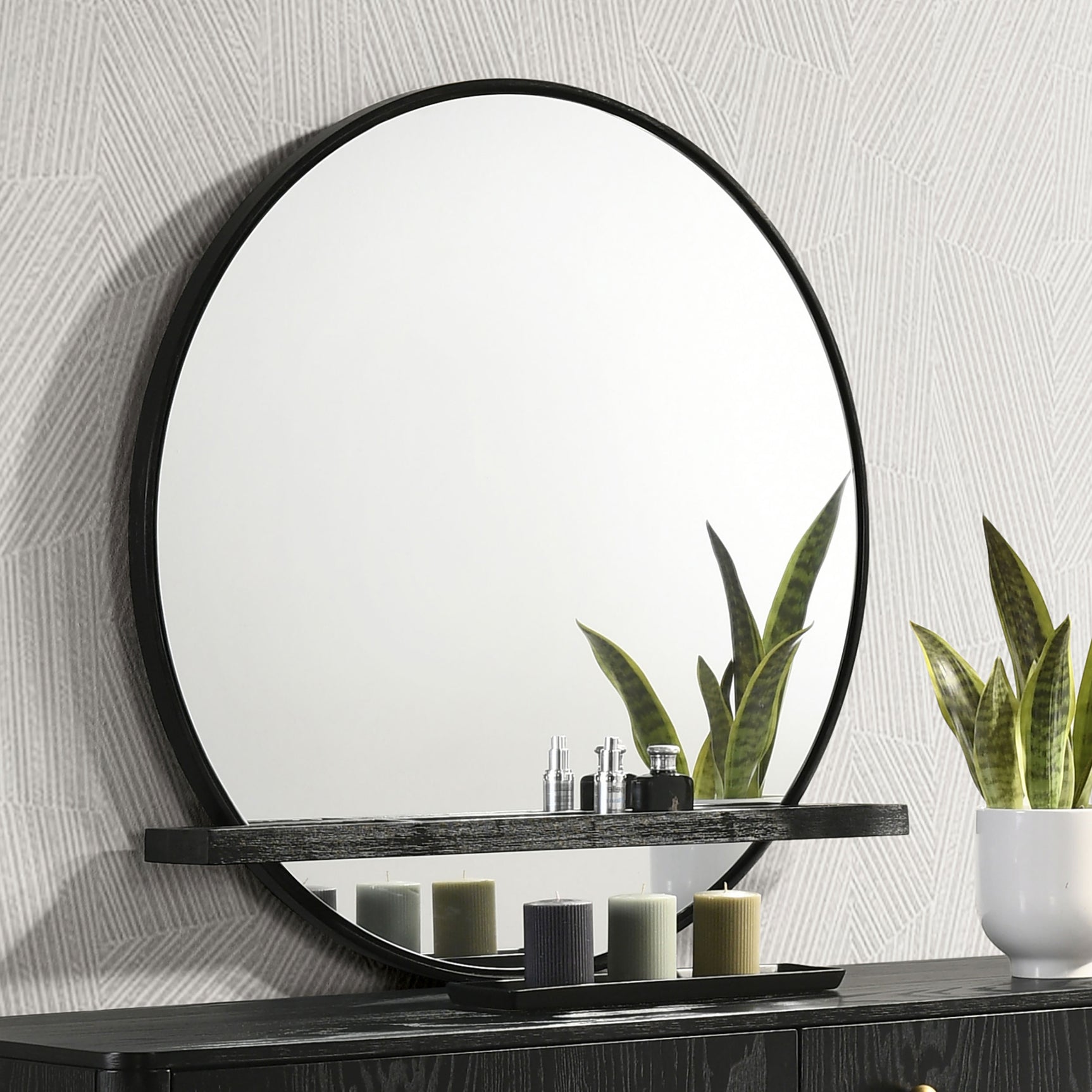Arini Black Dresser Mirror - Ornate Home