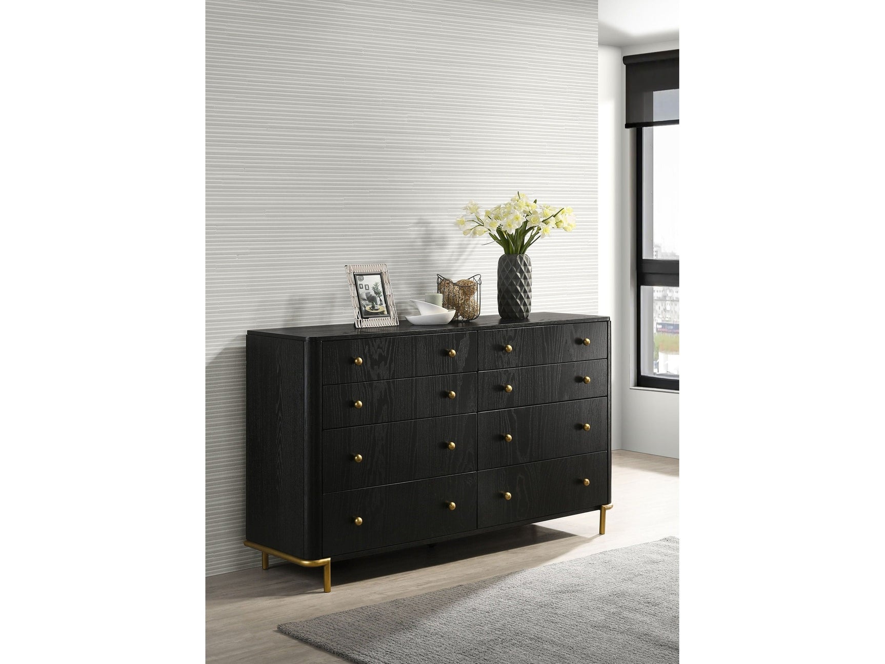 Arini Black Dresser - Ornate Home