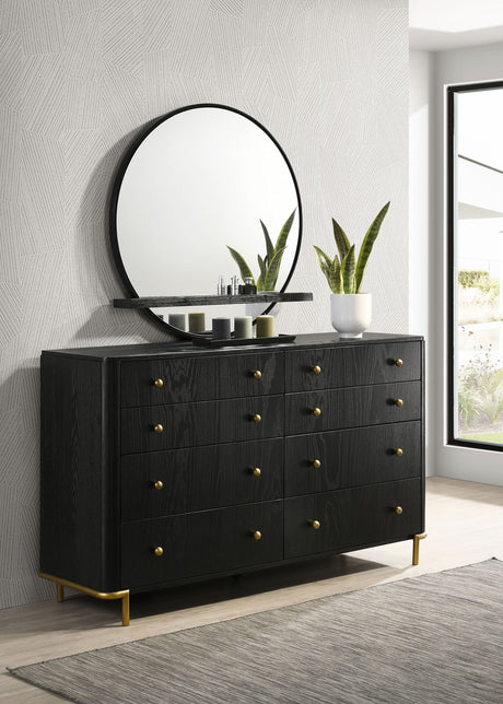 Arini Black Dresser and Mirror - Ornate Home