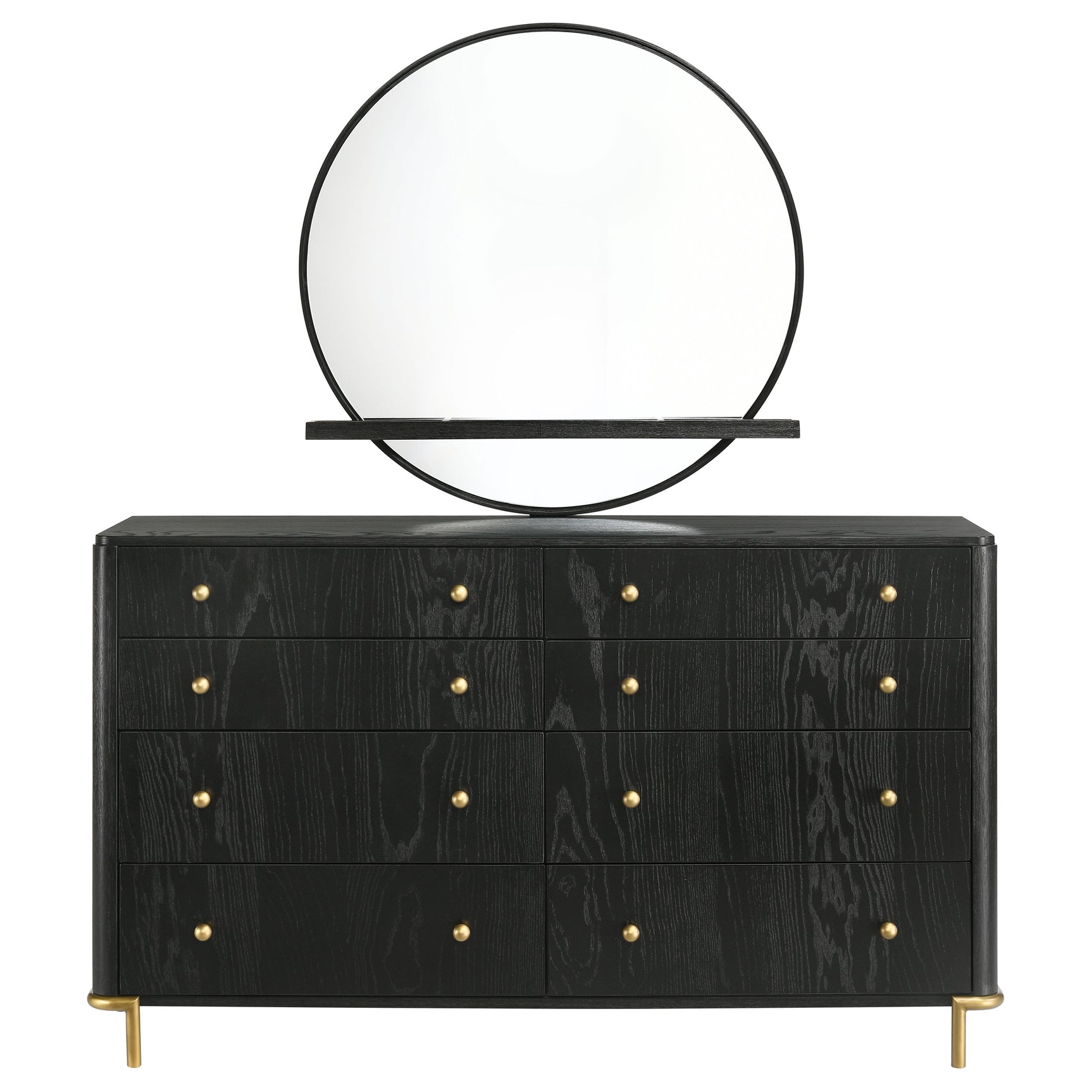 Arini Black Dresser and Mirror - Ornate Home