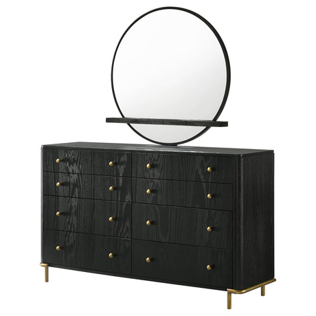 Arini Black Dresser and Mirror - Ornate Home