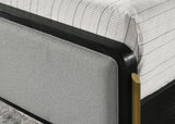 Arini Black / Grey Queen Upholstered Panel Bed - Ornate Home
