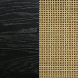 Arini Black / Natural Eastern King Rattan Panel Bed - Ornate Home