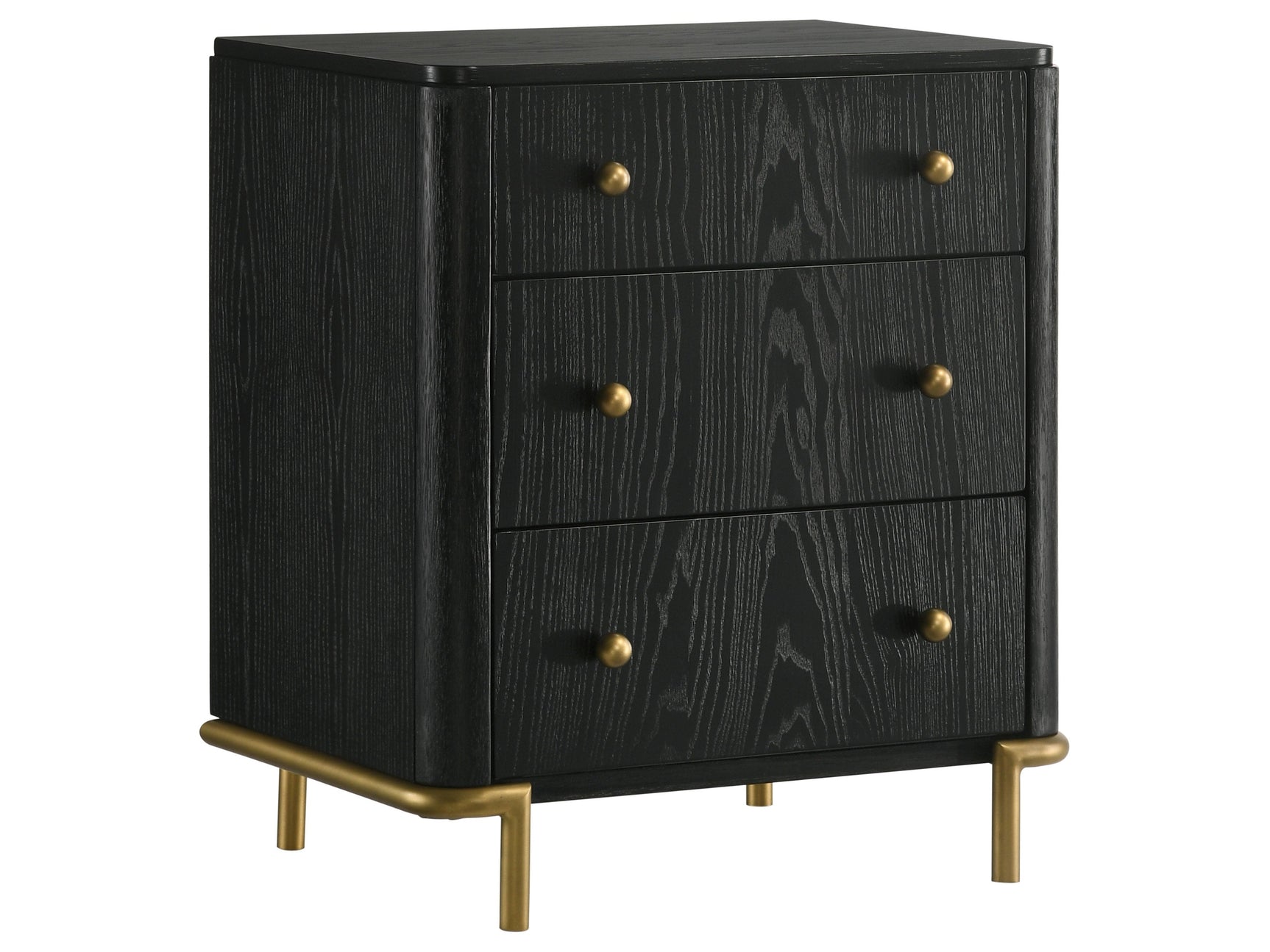 Arini Black Nightstand - Ornate Home