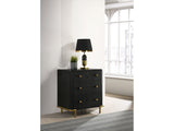 Arini Black Nightstand - Ornate Home