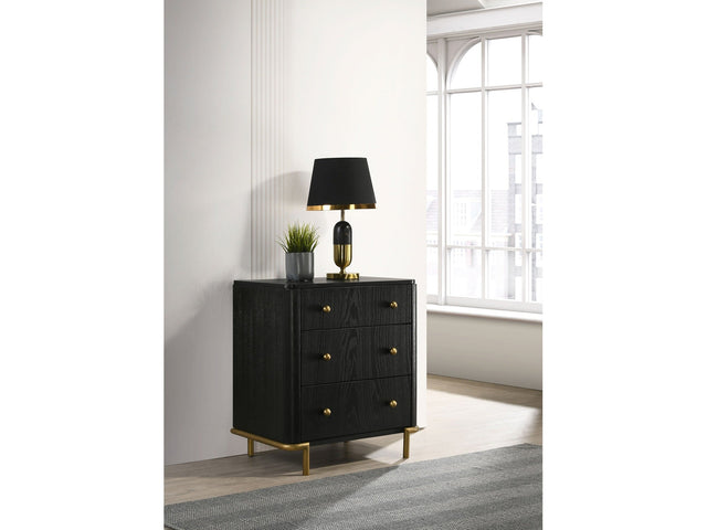 Arini Black Nightstand - Ornate Home