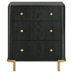 Arini Black Nightstand - Ornate Home