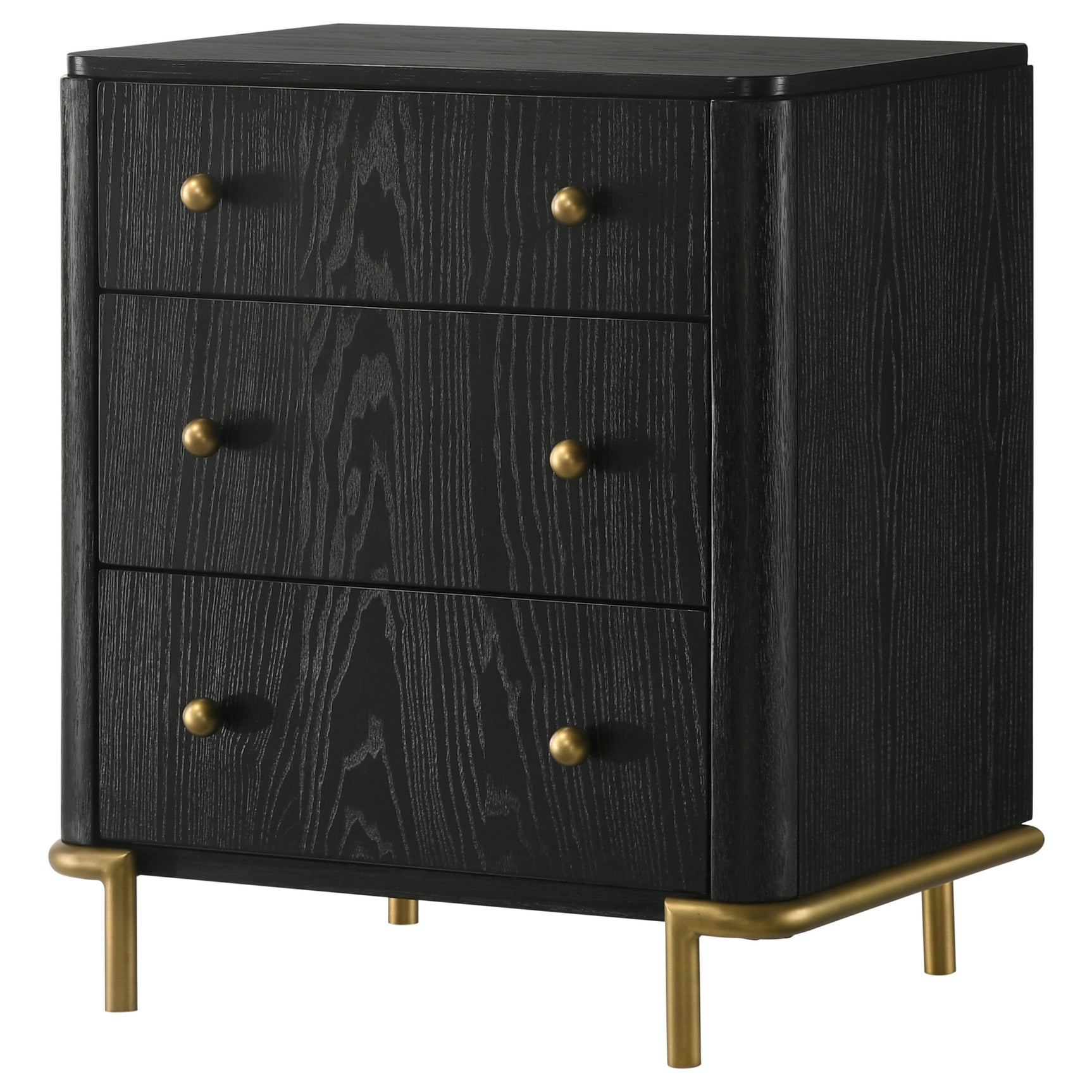 Arini Black Nightstand - Ornate Home