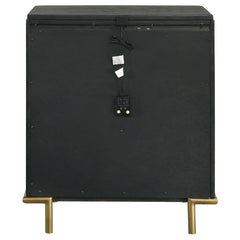 Arini Black Nightstand - Ornate Home