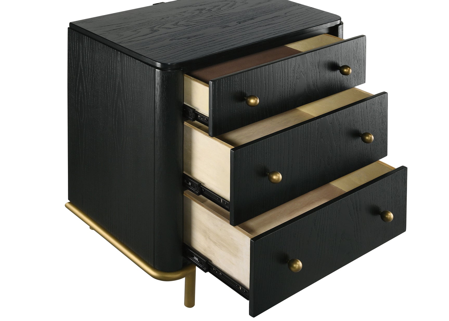 Arini Black Nightstand - Ornate Home