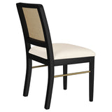 Arini Black Rattan Cane Dining Side Chair (Set of 2) - Ornate Home