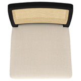 Arini Black Rattan Cane Dining Side Chair (Set of 2) - Ornate Home