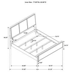 Arini Black and Black 56-inch Eastern King Panel Bed - Ornate Home