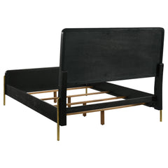 Arini Black and Natural 4-piece California King Bedroom Set - Ornate Home