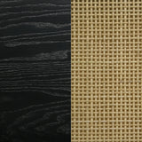 Arini Black and Natural Rattan California King Panel Bed - Ornate Home