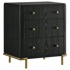 Arini Cream and Black 4-piece California King Bedroom Set - Ornate Home
