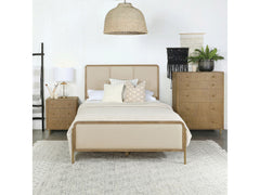 Arini Cream and Sand Wash 56-inch California King Panel Bed - Ornate Home