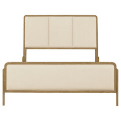 Arini Cream and Sand Wash 56-inch Queen Panel Bed - Ornate Home