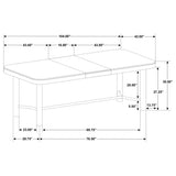 Arini Sand Wash 104-inch Extension Leaf Dining Table - Ornate Home