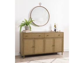 Arini Sand Wash 2-drawer Cane Door Dining Sideboard Server - Ornate Home