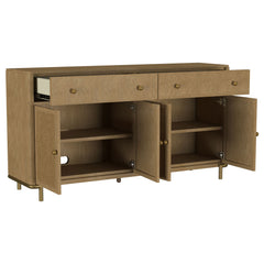 Arini Sand Wash 2-drawer Cane Door Dining Sideboard Server - Ornate Home