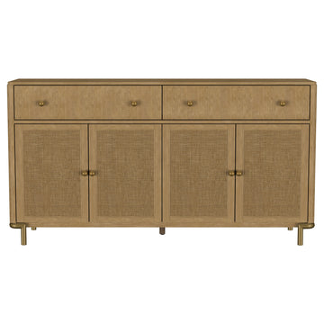 Arini Sand Wash 2-drawer Cane Door Dining Sideboard Server - Ornate Home