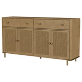 Arini Sand Wash 2-drawer Cane Door Dining Sideboard Server - Ornate Home