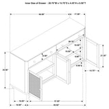 Arini Sand Wash 2-drawer Cane Door Dining Sideboard Server - Ornate Home