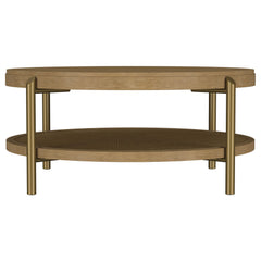 Arini Sand Wash 2-piece Round Coffee and End Table Set - Ornate Home