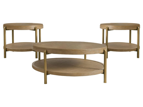 Arini Sand Wash 3-piece Round Coffee and End Table Set - Ornate Home
