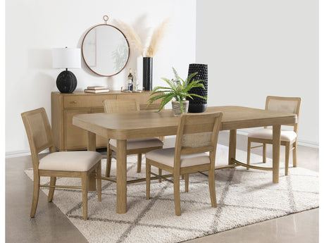 Arini Sand Wash 5-piece Extension Leaf Dining Table Set - Ornate Home