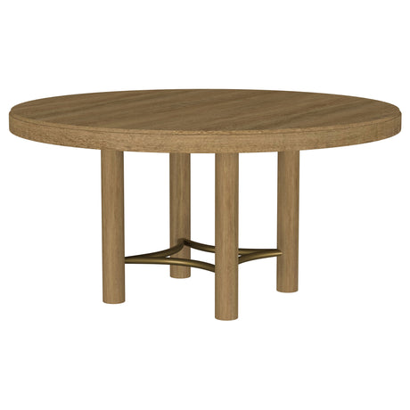 Arini Sand Wash 60-inch Round Wood Dining Room Table - Ornate Home