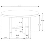 Arini Sand Wash 60-inch Round Wood Dining Room Table - Ornate Home