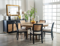 Arini Sand Wash 60-inch Round Wood Dining Room Table - Ornate Home