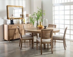 Arini Sand Wash 60-inch Round Wood Dining Room Table - Ornate Home