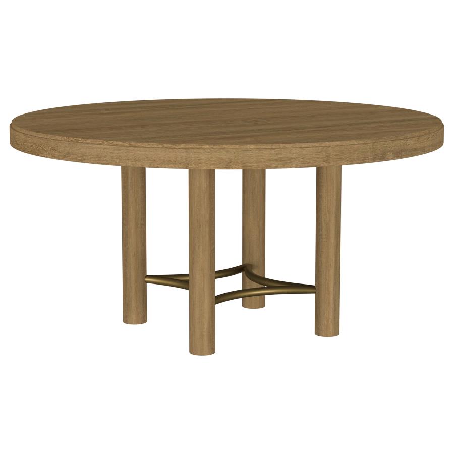 Arini Sand Wash 7-piece Round Dining Room Table Set - Ornate Home