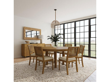 Arini Sand Wash 7-piece Round Dining Room Table Set - Ornate Home