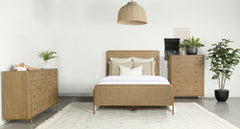 Arini Sand Wash And Natural 3-Piece Queen Bedroom Set Cane - Ornate Home